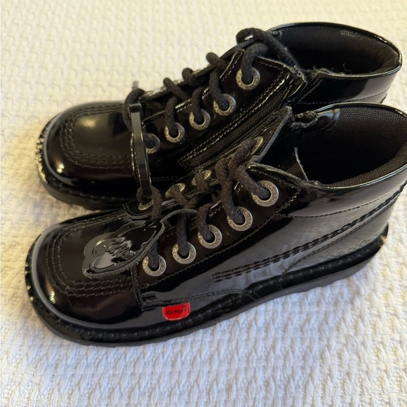 Kickers Kick Hi Zip Core Lace With Side Zip In Black Patent ( UNISEX ) - Picture 11 of 14